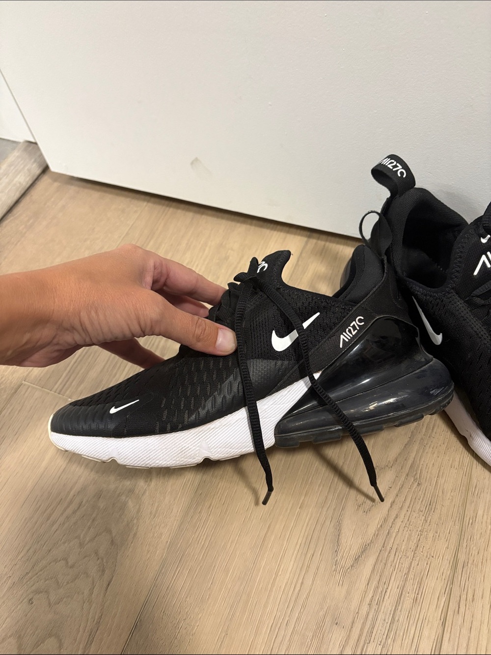 Nike Air Max 270 Women's Black and White Athletic Sneakers - Picture 4 of 6